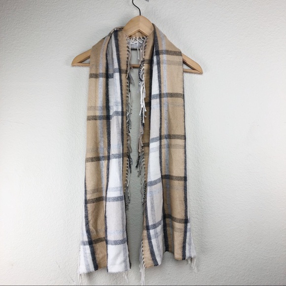 V. FRAAS Accessories - V. FRAAS Cashmink Nova Check Brown Plaid Scarf